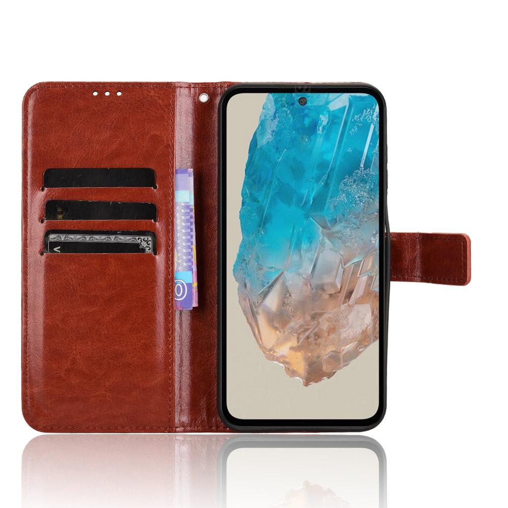 For Samsung Galaxy M35 5G Wallet Case Crazy Horse Texture Leather Stand Phone Cover