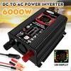 6000W 12VDC To AC 220V/110V Solar Power Inverter Dual 2.4A USB Port Smart LCD Display Solar Panel Controller