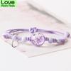 Korean Style Jewelry New Ladies Flower In Glass Purple Rope Bracelet For Women Bracelets Girls Gifts
