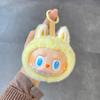 Cartoon Labubu Plush Keychain Kawaii Stuffed Doll Toys Backpack Pendant Decoration Accessories Car Keyring Birthday Gifts