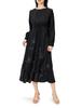 Embroidered Long Dress LWFO215061 BLK F [Lily Brown] Women's