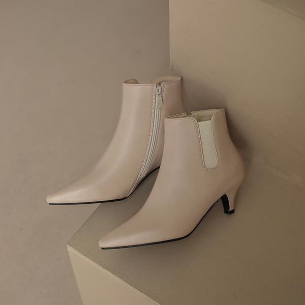 Apricot Black Women Ankle Boots Med Heel Small Big Size 32 48