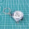 2M Mini Keychain Tape Measure Steel Tape Measure Delicate Small Steel Ruler Multipurpose Portable Steel Tape Measure Gift Ruler