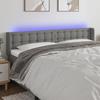VidaXL LED Headboard Bedroom Furniture Double Bed Accessory Head of Bed Frame Interior Dark Grey 3123693