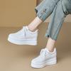 Height Increase Within 9cm Little White Shoes Women's Spring New Small Thick-soled Casual Shoes Leather Small Size Women's Shoes 33