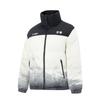 Li Ning Sports Lifestyle Series Simple Casual Versatile Comfortable Warm Short Stand Collar Down Jacket Unisex Outerwear Off-White Black AYMV433-4