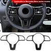 Car Steering Wheel Button Frame Trim Cover Carbon Fiber Bright Black for Mercedes Benz A B C E GLC GLA CLA GLS GLE EQC GLB