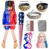 Anime X-Task Force Harley Quinn Cosplay Costume - Female Clown Suit