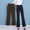 Black Flared Casual Pants Women New Summer High-waisted Slim Flared Pants Middle-aged Women's Pants