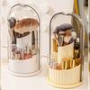 Luxury Large Capacity Dustproof Makeup Brush Storage Bucket Desktop Lipstick Organizer Box Office Rotating Pen Holder Dressing