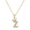 Zircon Crown Necklace New Necklaces Fashion Women's Necklace Pendant Simple English Letter Necklace