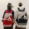 Large Capacity Schoolbag Color Block Women's Backpack Student Backpack for Men