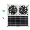 Solar Panel Powered Fan 12inch Waterproof Dual Fan 100W Solar Exhaust Fan for Chicken House Greenhouse