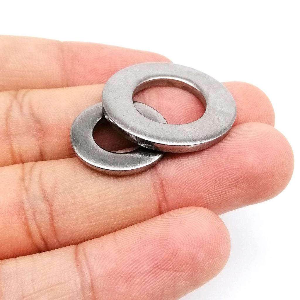 320pcs GB97 Plain Gasket Ring Flat Washer Mix Size Assortment Kit Set Box M1.6 M2 M2.5 M3 M3.5 M4 M5 M6M8 304 A2 Stainless Steel