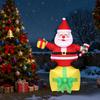 5.97ft Christmas Inflatable Outdoor Decor Santa Claus Lawn Ornament,Decorative Toy LED