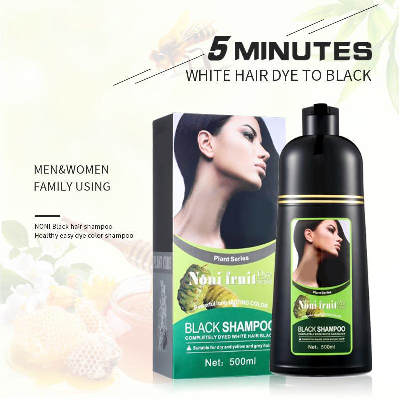 MOKERU Органическая натуральная быстрая краска для волос, всего 5 минут, растительная эссенция нони, черная краска для волос, шампунь для покрытия седых и белых волос