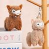 Cute Bow Tie Alpaca Doll Pendant Keychain Plush Toy Doll Girl Bag Pendant