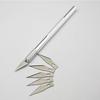 1*Knives + 6* Blades Non-Slip Metal Scalpel Knife Tools Kit Cutter Engraving Craft Knives