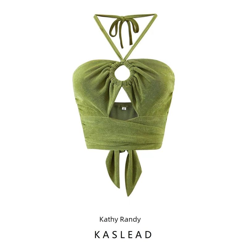 Kaslead Women's Clothing Fashion Suspenders Sexy Halter