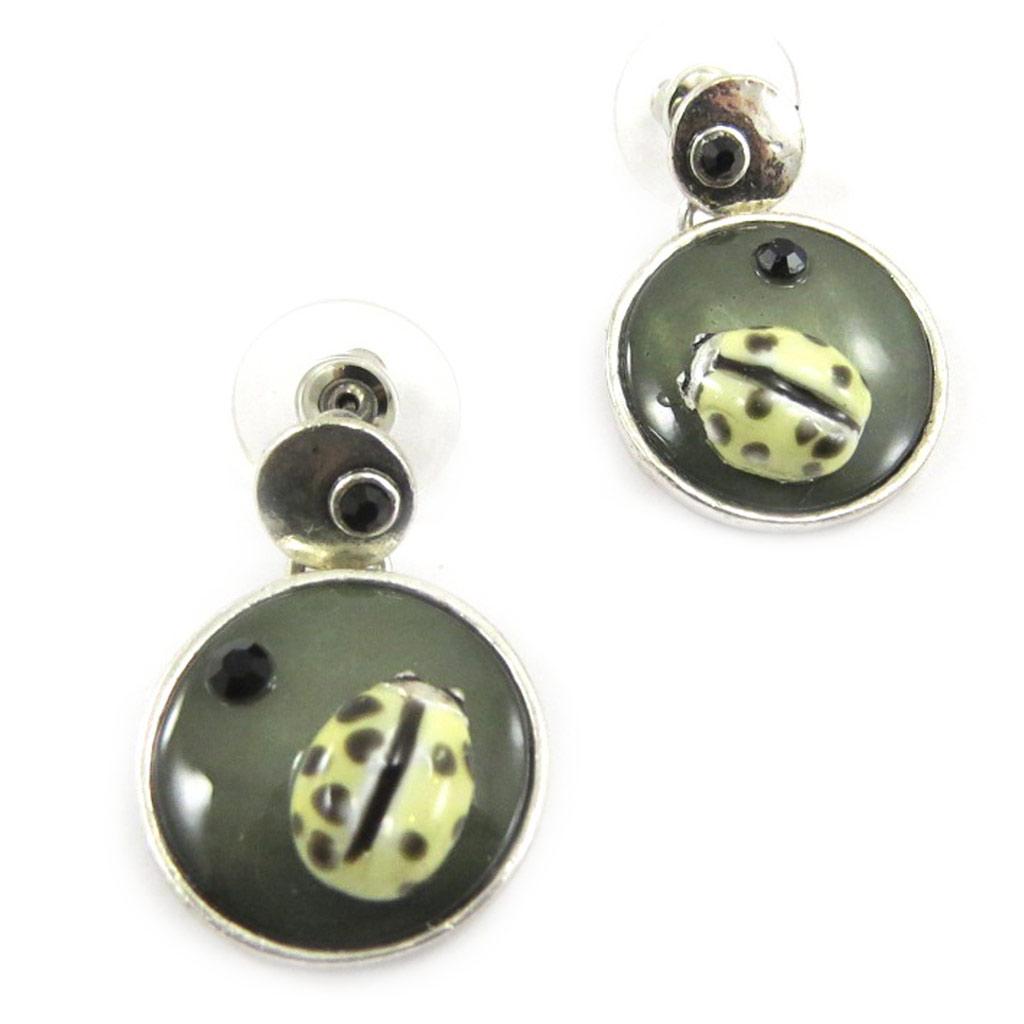 NOA [G0394] - Gray 'Nacre En Folie' Designer Earrings