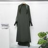 Muslim Abaya One-piece Prayer Dress Hooded Smocking Sleeve Women Jilbab Islamic Clothing Dubai Saudi Black Robe Turkish Modesty