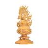 Hanro Art Sculpture Buddha Statue Fudo Myoo Buddhist Altar Buddha Statue Tsuge Wood Wood Carving Lotus Pedestal Flame Halo Year of the Rooster