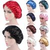 Women Satin Night Sleep Caps Hair Bonnet Hat Head Cover Silk Turban Wrap Band MIT