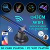 AC 100-240V 224LED Wifi 3D Holographic Projector Hologram Player LED Display Imaging Lamp Fan Advertising Light Remote Control