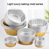20Pcs Tinfoil Box with Lid Reusable Disposable Round Food Grade Non-Stick Oven Safe Cupcake Container Aluminum Foil Bowl Baking Mold