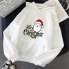 Fashion Womens Hoodie Santa Claus Print Funny Hoodies Women Streetwear Pullover Harajuku Sweatshirt Oversized Clothes Unisex Top
