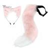 Fox Tail Headdress Handmade Simulated Fox Tail Cat Ear Set Halloween Cosplay Costume Fluffy Fox Tail Accessory