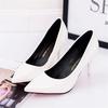 Women Shoes Pointed Toe Pumps Patent Leather Dress Red 8CM High Heels Boat Shoes Shadow Wedding Shoes