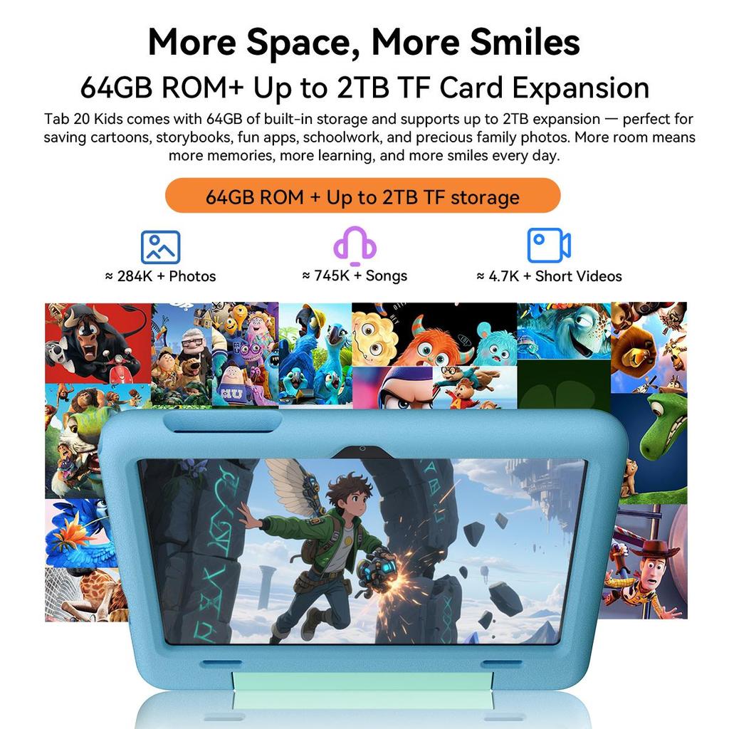 Blackview Tab 20 Kids Tablet Android 15 10.1inch 4GB RAM 64GB ROM 6600mAh Battery Tablets