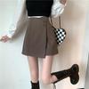 Women's High Waist Wide-Leg Skirt-Pants: 2025 Spring/Summer A-Line Faux Two-Piece Shorts Suit