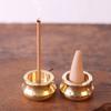 Vintage Brass Mini Incense Burner Deformation-resistant Mini Compact Aromatherapy Home Decoration Incense