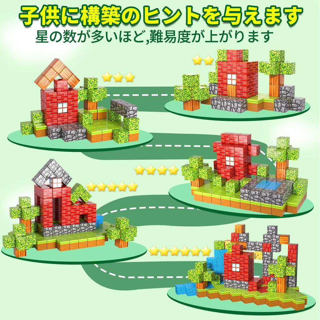 Magnetic Building Magnetic DIY Building Educational Magnetic Elementary School Kindergarten Graduation Christmas Gift Blocks, Minecraft-Style Toys,