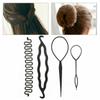 4PCS Hair Style Helper Bun Styler Hair Twister Tool For Braiding Ponytail French Braiding