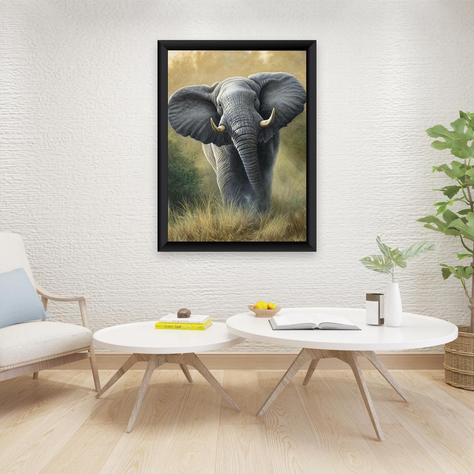 DIY Elephant 5D Diamond Painting Full Round Drill Animal Diamond Embroidery Cross Stitch Mosaic Kits Wall Art Gift Home Decor