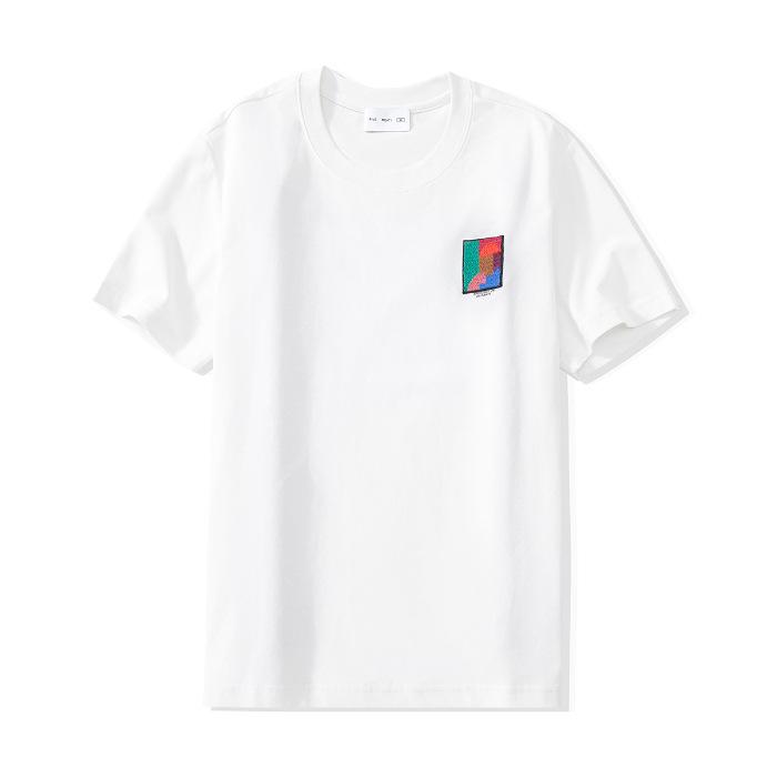 New American Casual Printed Short-sleeved Retro Loose T-shirt for Men's Summer Couple Top T-shirt