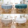 Large Round Tablecloth Waterproof And Oil -Proof Solid Color Cotton And Linen Tablecloth
