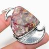 Natural Laguna Lace Agate Gemstone 925 Sterling Silver Pendant 2.60" R6h16