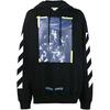 Off-White Yellow Striped Character Oil Painting Hoodie Long Sleeve Sweatshirt Men Tops Black OMBB003F170030161001