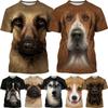 Dog 3D Printing Summer Round Neck Fashion T-shirt Cool Funny Short Sleeve Ladies Tops Unisex Sweatshirt
