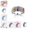 European & American Romantic Colorful Zircon Ring - Creative INS Women's Jewelry