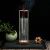 Incense Holder for Double Sticks Upside Down Incense Burner with Removable Glass Ash Catcher Anti-Ash Flying Home Decor