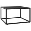 VidaXL Coffee Table Black with Black Glass 60x60x35 Cm