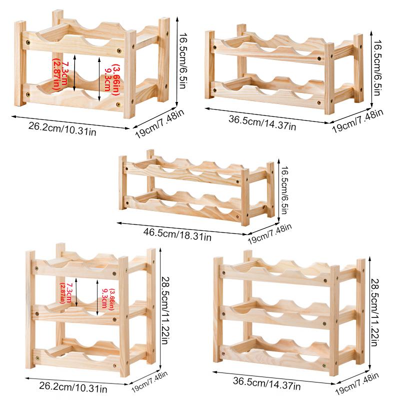 2/3 яруса винная стойка собранная полка для бутылок многоцелевая деревянная для шкафа столешницы барные аксессуары демонстрационная стойка