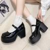 New Fashion Platform Pumps for Women Super High Heels Buckle Strap Mary Jane Shoes Woman Goth Thick Heel Party Shoes Ladies
