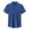 Seamless Men Short-Sleeved Shirt Summer Thin Young and Middle-Aged Men's Clothing Non-Ironing Business Casual Stretch Shirt