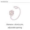 Hollow Out Luminous Cat's Paw Ring Glow In Dark Light Adjustable Ring Glowing Finger Ring  Girls